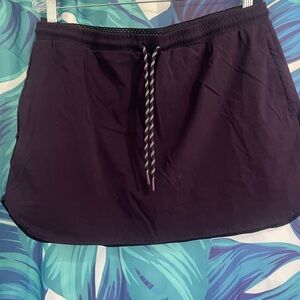 Dark Purple Skort with Drawstring